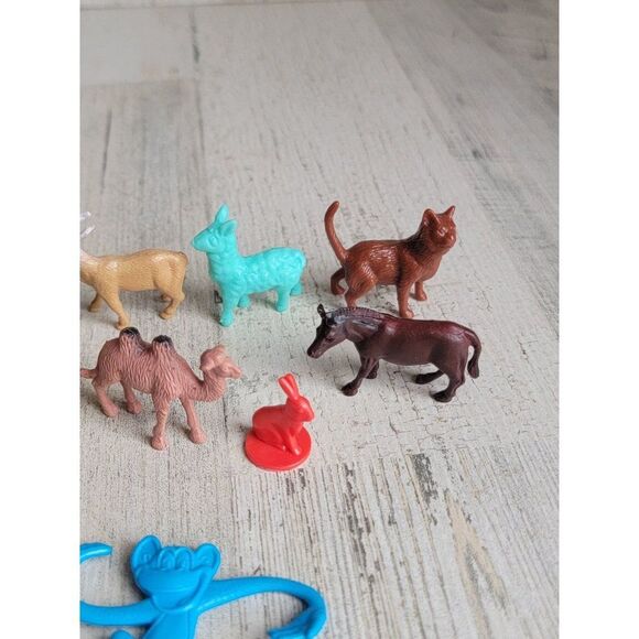 Assorted animal play monkey camel horse deer rabbit toy figure set - Picture 5 of 8